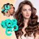 thumbnail image 5 of Rizador de esponja tipo C sin calor Fluffys Styling Curling Curls Slacker Sleep Big Wave Rizador de pelo, 5 of 6