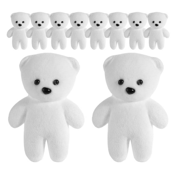 Flower Bouquet Bear Foam Miniature Bear For Home Decor 10Pcs 3.5X2.8X1.6In