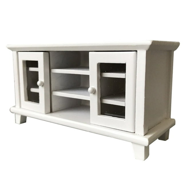 Armoire de Maison de Poupée 1: Échelle 12 Armoire Rétro Mini en Bois Mobilier Miniature