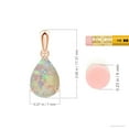 thumbnail image 3 of Angara Natural Opal Necklace - Prong-Set Pear 1.15 ct Opal Solitaire Pendant Necklace in 14K Rose Gold for Women (Size-10x7mm) - October Birthstone Jewelry | 14K Rose Gold Necklace, 3 of 8