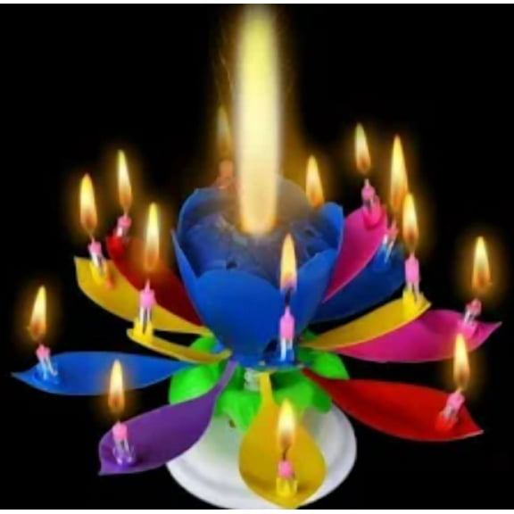 Rainbow Moments Blooming Birthday Candle