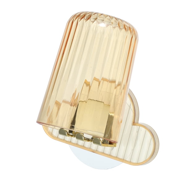 Vocoste 1 Set Wall Mounted Toothbrush Holder with Cup for Bathroom Orange 4.33"x2.56"