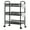 Black, variant on Demete Stackable Rotating Storage Rack with Wheels for Kitchen 41.34 Inches Height