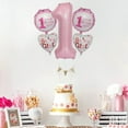 thumbnail image 7 of 1st Birthday Decoration Number 5pcs Number 1 Balloon Pink Theme Party Decor for Baby Boys Girls One Year Old Birthday Party, 7 of 7