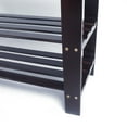 thumbnail image 3 of 90cm Strip Pattern 3 Tiers Bamboo Stool Shoe Rack Coffee, 3 of 13