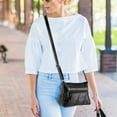 thumbnail image 6 of XMKP 2xLadies Cross Body Bag PU Leather Bag Shoulder Handbag Long Strap Brown, 6 of 11