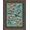 Teal Orange, Pattern 19, variant on ODIKA 8'x10' Washable Area Rug Durable, Non-Slip Fishing Country Lake Scene With Vintage Fish And Pine Border for Living Room, Under Sectional, Family