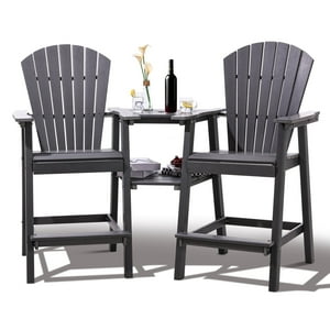 Foowin Tall Adirondack Chairs Set of 2, Gray