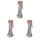 thumbnail image 4 of Vestido de noche Qarigey Traje de fiesta Cuello en V Hombro Sirena Brillo Plata S M L XL XXL 3XL, 4 of 6