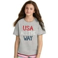 thumbnail image 5 of USA All the Way American Pride Womens Slim Fit Graphic Tee Brisco Brands X, 5 of 6