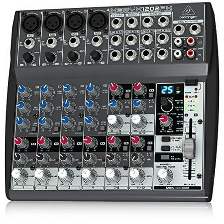 Behringer Xenyx 1202fx Premium 12-Input 2-Bus Mixer With Xenyx Mic Preamps, British Eqs And 24-Bit Multi-Fx