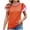 Orange, variant on Posijego Womens Summer Short Sleeve Sweaters Striped Color Block Pullover Tops Lightweight Knit Sweater