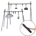 thumbnail image 3 of stanreset Outdoor Camping Folding Hanging Rack Triangular Clothes Camp Cookware Rack Stand Camping Accessory Black, 3 of 6