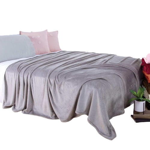 Cobertor Ultrasuave Gris Individual Políéster Concord Colchas Concord CLTM285