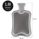 thumbnail image 3 of Botella de agua caliente de 2 piezas con tapa blanda: botella de agua caliente de 2 L, botella de cama, botella de agua caliente, cedro polvoriento Namotu MZQ-1139-2, 3 of 7