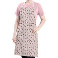 thumbnail image 5 of Light Pink Christmas Gnome Apron-Garden Aprons for Women with Pockets-Cotton Linen Waterproof Kitchen Cooking Gardening Aprons Adjustable for Kitchen,Cooking,BBQ and Salon 32"x27", 5 of 7