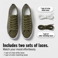 thumbnail image 3 of The Fashion Supply Canvas Shoes for Women, Casual Low Top Lace-Up Womens Shoes Sneakers, Extra Laces (Olive, 11), 3 of 7