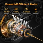 Jasion X-Hunter Electric Bike for Adults, 750W Motor Electric Bicycle with 48V 13AH Removable Battery, 20 x4.0 Fat Tire Folding Ebike, Full Suspension, 7-Speed Bicycles