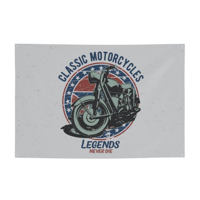 DouZhe Classic Motorcycles Poster Sign Banner, Hanging Banners Backdrop Festive Party Decor for Indoor Outdoor, 47 x 71 Inches