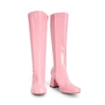 thumbnail image 3 of DREAM PAIRS Women's Gogo Boots, Square Toe Chunky Knee High Boots For Women, 3 of 5