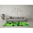 thumbnail image 3 of Ahgly Company Indoor Square Abstract Green Modern Area Rugs, 3' Square, 3 of 4