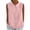 Pink, variant on Tbopshirt Womens Shirts Linen Summer Sleeveless Cute Lapel Solid Color Tank Tops Casual Trendy,L