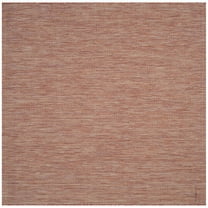 SAFAVIEH Courtyard Blazhe Chevron Indoor/Outdoor Area Rug, Red/Beige, 4' x 4' Square