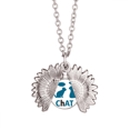 thumbnail image 1 of Cats Pets Talking Animals Sunflower Necklace Pendant Locket Jewelry, 1 of 3