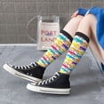 thumbnail image 5 of Gaeub Colorful Car Printed Design Socks Stretchy High Tube Socks for Men Women Teens , Softball Soccer Socks for Hiking, Sport, 5 of 6