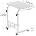 thumbnail image 2 of Escritorio Portátil - Escritorio Móvil para Laptop - Mesa para Cama y Sofá - Mesa Auxiliar con Ruedas y Altura Ajustable, Estructura en Forma de C para Home Office (Blanco), 2 of 4