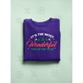 thumbnail image 3 of Wonderful Time Of Year - Xmas Women's Sweatshirt, 3 of 4