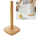 thumbnail image 3 of Wood Paper Towel Holder Standing Wooden Paper Towel Stand for Kitchen Countertop Dining Table Square Base, 3 of 12