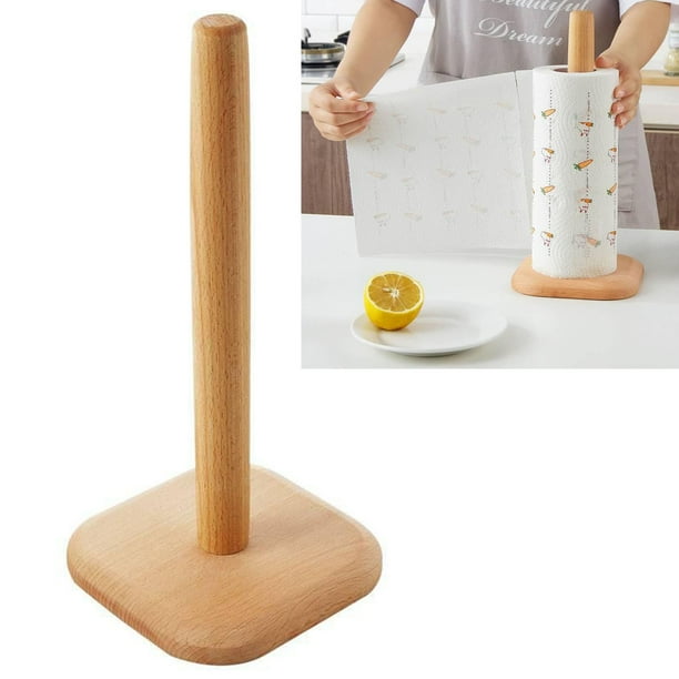 Soporte para toallas de papel Jadeshay de Madera con almohadillas antideslizantes