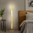 thumbnail image 4 of Brightech Callie LED Floor lamp, 55 Inches Tall Lamp with Metal Grid Shade, Industrial Design Lamp for Bedroom, Decorative Tower Shade Lamp for Living Rooms & Offices, Great Living Room Décor, 4 of 11