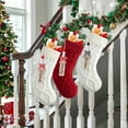 thumbnail image 2 of Personalized Christmas Stocking - 18 Inches Hanging Stockings with DIY Snowman Name Tags, 6 Pack Large Size Knitted Stockings for Mantels, Christmas Tree Family Holiday, 2 of 7