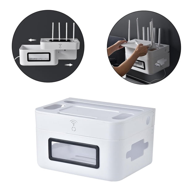de energía Caja de almacenamiento a prueba de bebés y mascotas Tira de alimentación antipolvo Caja Organizador de enchufe Accesorio de Soledad Caja de almacenamiento