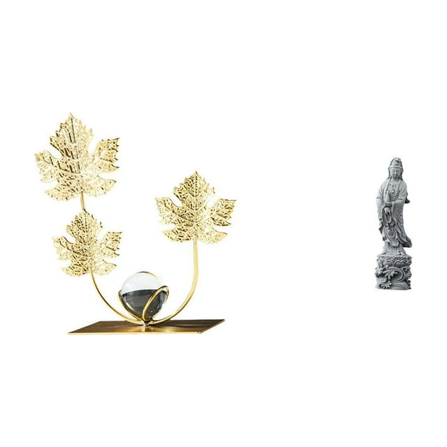 Escultura de hoja para estantería, regalo de cumpleaños o inauguración de casa, adorno decorativo de escritorio para dormitorio o fiestas, decoración