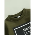 thumbnail image 5 of Cenuakty Baby Boys 2Pcs Fall Outfits, Long Sleeve Letter Print Pullover Tops and Pocket Pants Set, 5 of 9