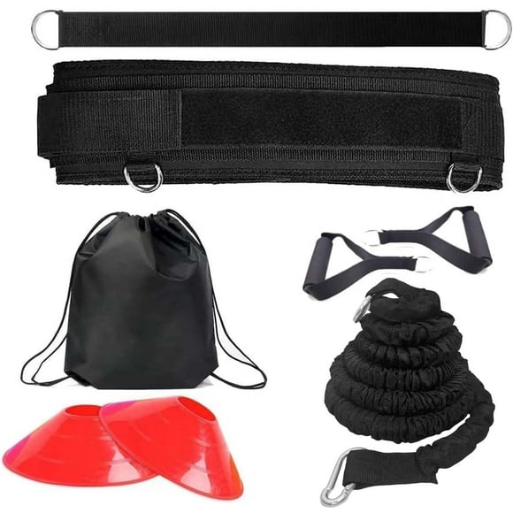Speed Training Equipment, Resistance Bungee Band Multi-Sport Resistance Training Kit Improve Speed Fitness Agility Power Speed Strength Vertical Jumping Basketball Tennis Football