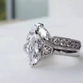 thumbnail image 4 of Sparkle Jewels 3Ct Marquise Cut CZ Bridal Wedding Ring Set 925 Silver, 4 of 5
