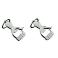 thumbnail image 4 of unbranded 2pcs Hand-shaped Keychain Metal Wine Bottle Opener Beverage Can Opener Great Gift Palm Thumb Up Keyring (Silver), 4 of 8