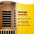 thumbnail image 5 of Heat Wave 1-2-Person Infrared Sauna Room with 4 Low-EMF Carbon Heaters, Audio System, Canadian Hemlock, 5 of 7