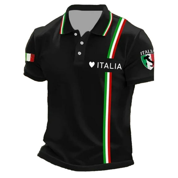 Men's Polos Shirts Casual Printed Summer Outings Fit With Stretchable Material Pairing With Jeans Clothes