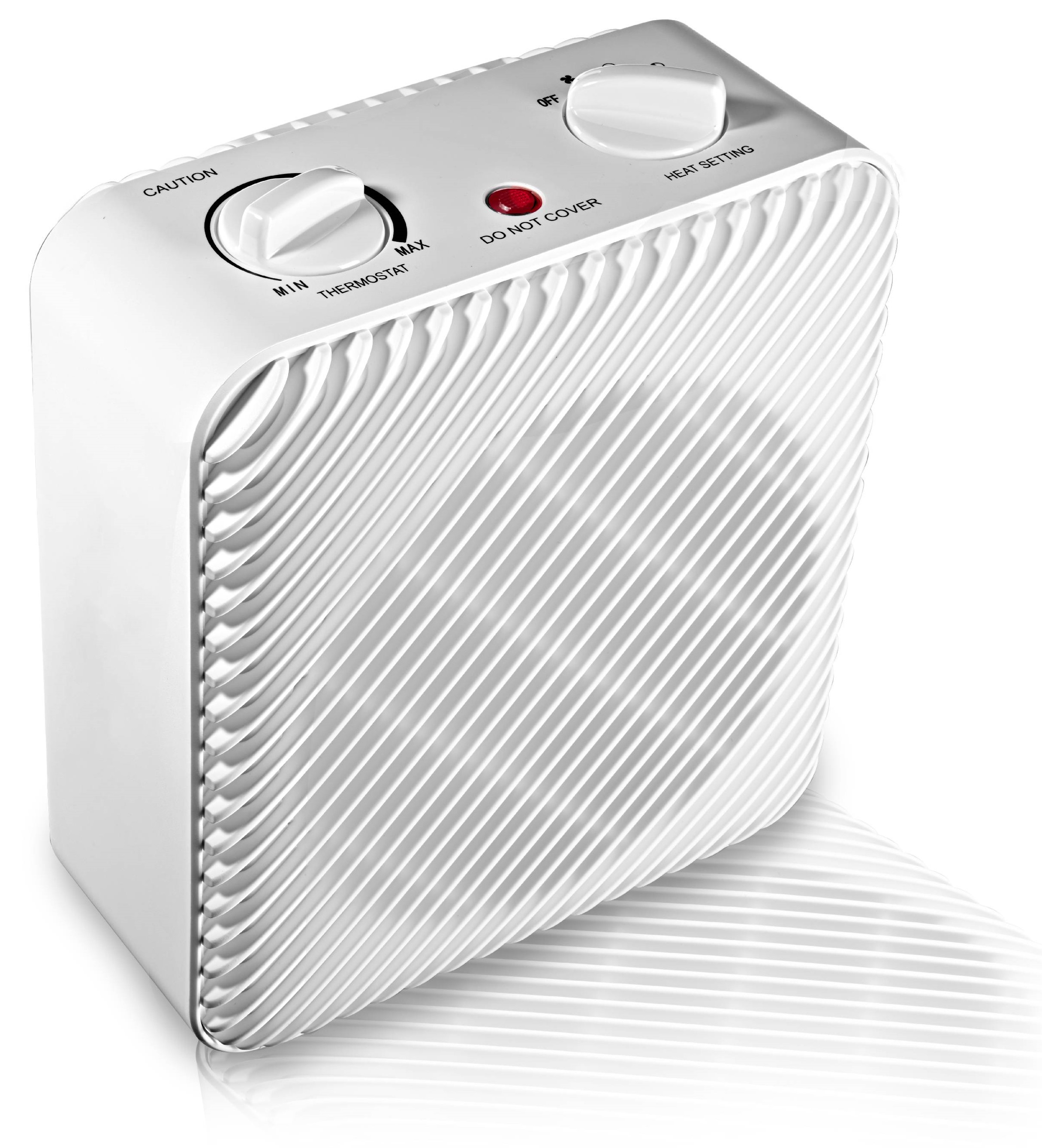 Mainstays 1500W 3-Speed Electric Fan-Forced Space Heater with Adjustable Thermostat, White - image 3 of 9