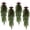 B, variant on 4 Pcs Christmas Green Garland Adorn With Velvet Ribbon Bow, Artificial Wreath For Front Door Wall Porch And Holiday Party Decor