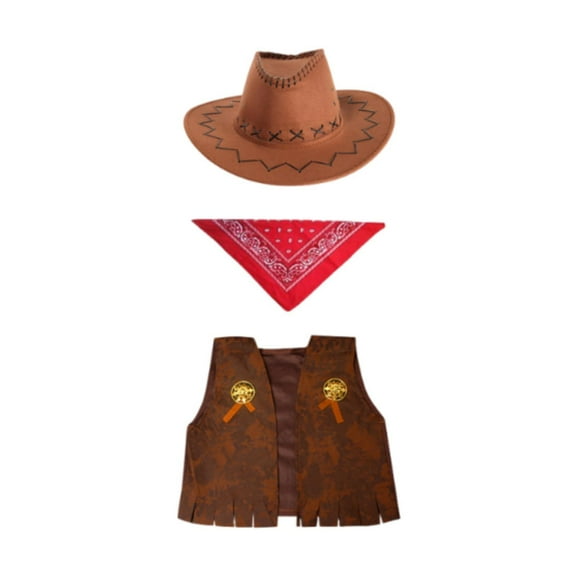 Yunhgft Kids Cowboy Costume Set Party Outfit for Boys Girls Trendy Dress up for Birthday
