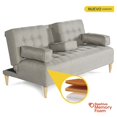thumbnail image 2 of Sofá Cama Makora Queen con Memory Foam, Color Gris Claro Lino, Respaldo Reclinable de 3 Posiciones, 2 of 10