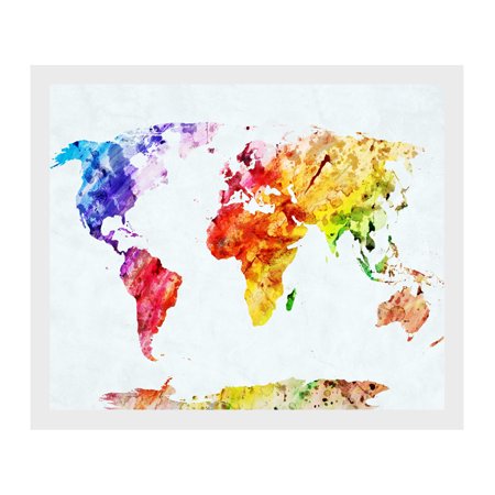 Map Canvas Mural Banner - Without Frame Retro World Map Art Canvas Print Wall Painting Picture Unframed Mural Home Decor