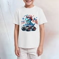 thumbnail image 2 of TOWED22 Boys Summer Tops Short Sleeve Crew Neck T-Shirts Lightweight Comfortable Casual Tee Shirts(White,5-6 Y), 2 of 4