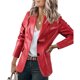 thumbnail image 3 of Chaqueta de mujer con cuello vuelto, chaqueta femenina transpirable de moda de manga larga con un solo pecho, 3 of 6